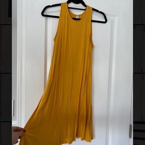 Yellow Sleeveless Jersey Dress